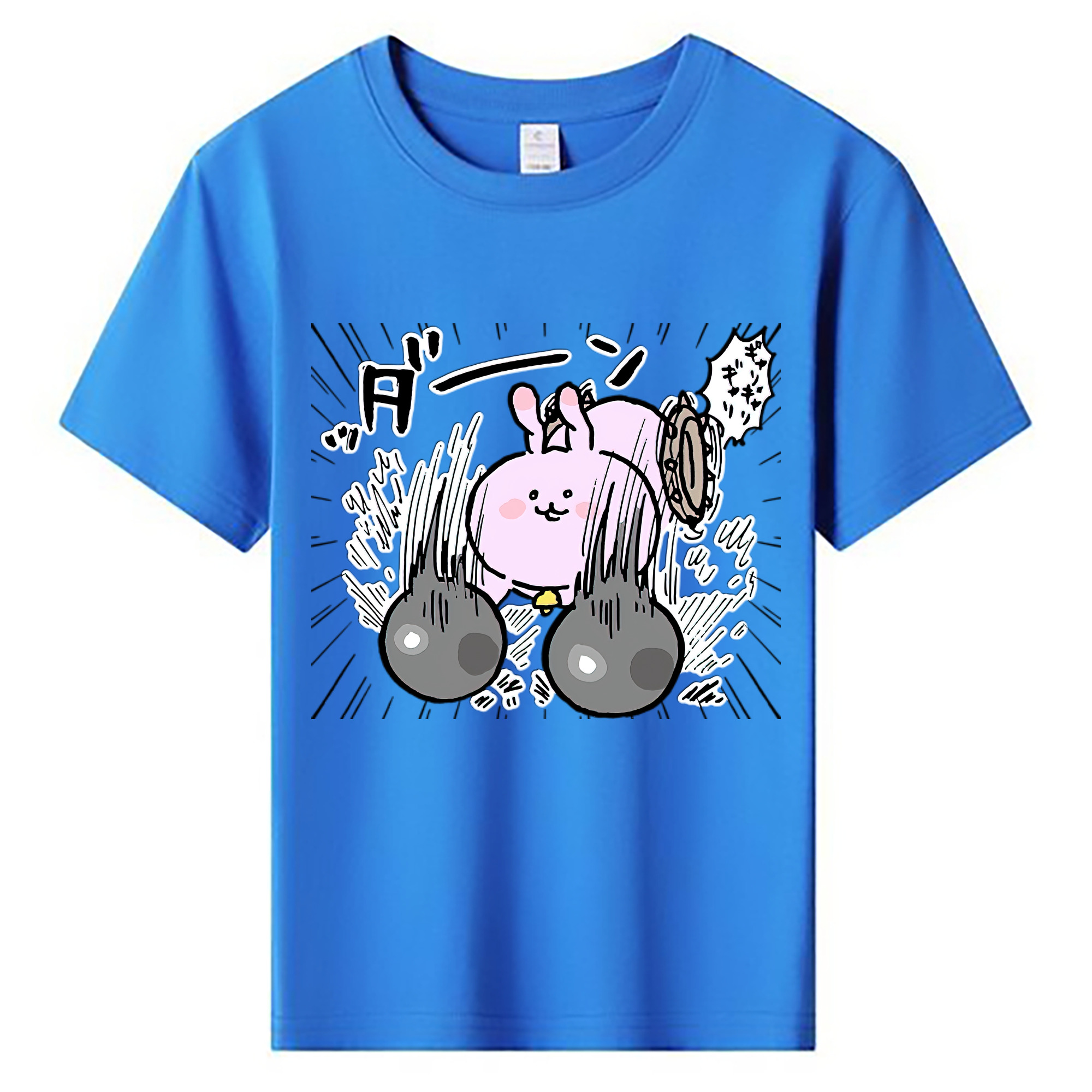（画像用） ちいかわ うさぎ Chii-kawa usagi 綿100％キッズTシャツ（フロントプリント）